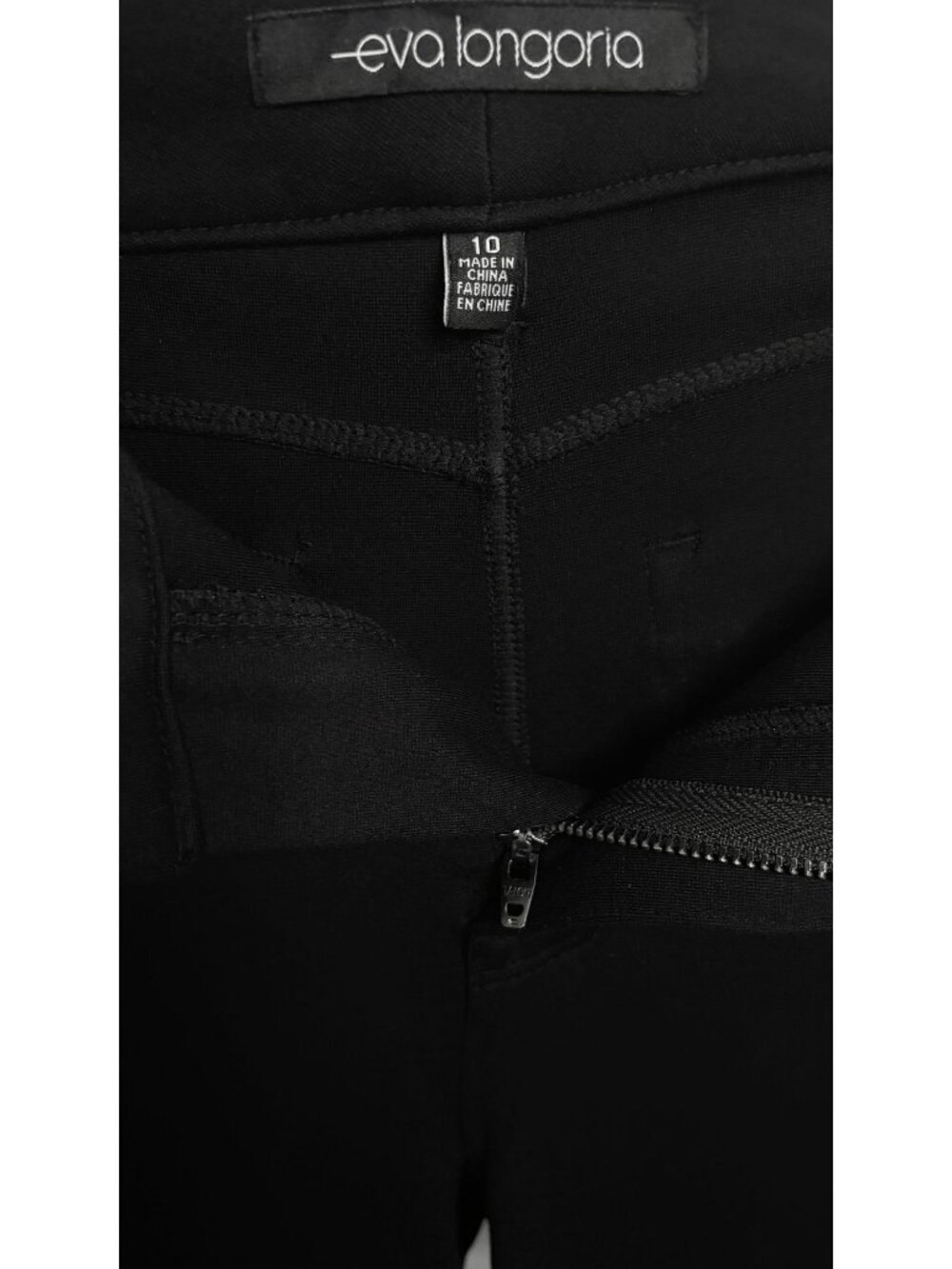 Eva Longoria Women's Black Skinny Slim Fit Jeggings Stretchy Pants High Rise 10 - Picture 12 of 16